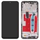 LCD compatible with Huawei Honor X8, (black, with frame, High Copy, TFY-LX1/TFY-LX2/TFY-LX3)