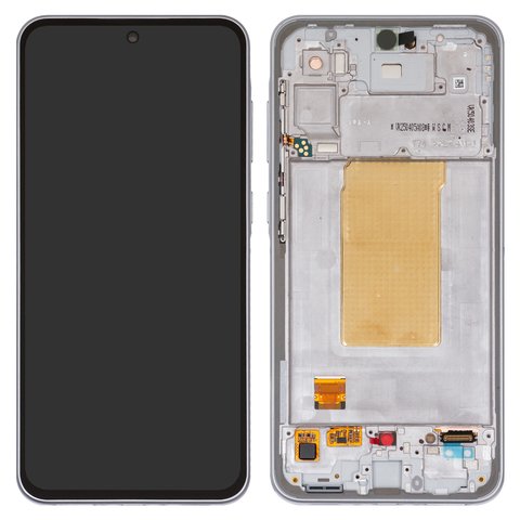 LCD compatible with Samsung A366 Galaxy A36, white, with frame, Original PRC , white 