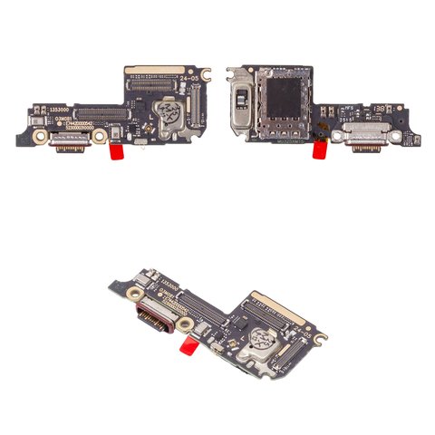 Flat Cable compatible with Xiaomi 15, charge connector, with microphone, with components, Original PRC , charging board 