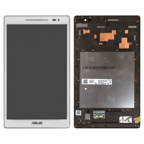 Pantalla LCD puede usarse con Asus ZenPad 8.0 Z380C Wi Fi, ZenPad 8.0 Z380KL LTE, blanco, con marco