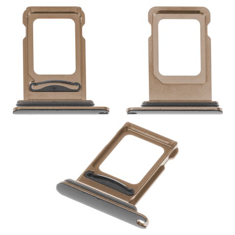Sujetador de tarjeta SIM para celular Apple iPhone XS Max, dorado, double SIM
