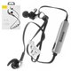 Auricular Baseus B11, inalámbrica, de vacío, cable plano, plateada, negra, con cable micro-USB Tipo-B, #NGB11-01