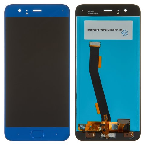 Pantalla LCD puede usarse con Xiaomi Mi 6, azul, sin marco, original vidrio reemplazado , con escáner de huellas dactilares Touch ID , MCE16