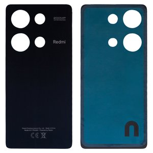 Panel trasero de carcasa puede usarse con Xiaomi Redmi Note 13 Pro 4G, negra, midnight black