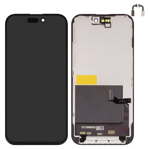 Pantalla LCD puede usarse con iPhone 15, negro, con marco, AAA, TFT , JK