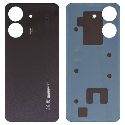 Panel trasero de carcasa puede usarse con Xiaomi Poco C65, negra, black