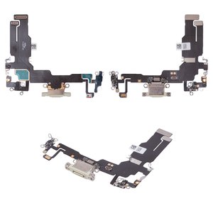 Cable flex puede usarse con iPhone 15, del conector de carga, amarillo, con micrófono, HC