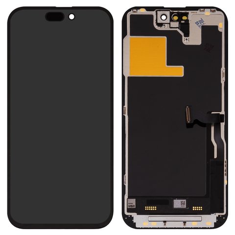 Pantalla LCD puede usarse con iPhone 14 Pro, negro, con marco, AAA, TFT , ZY, LTPS FHD