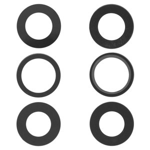 Vidrio de cámara puede usarse con iPhone 16 Pro, iPhone 16 Pro Max, negro, sin marco, juego de 3 uds., Original PRC 