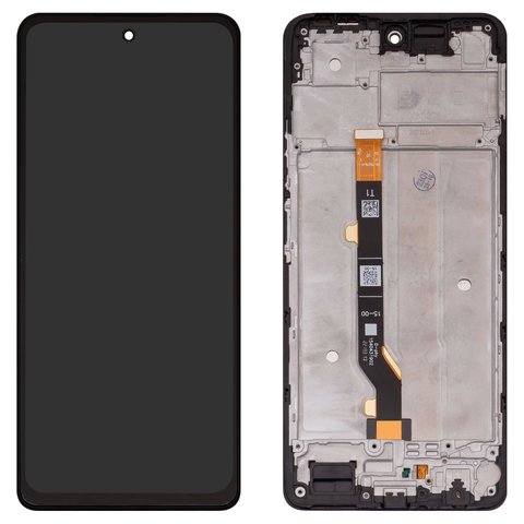 Pantalla LCD puede usarse con Infinix Hot 40 Pro X6837 , negro, con marco, High Copy