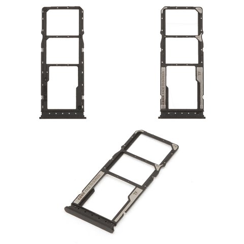 Sujetador de tarjeta SIM puede usarse con Xiaomi Poco C85, Redmi 15C 4G, Redmi 15C 5G, negro, midnight black