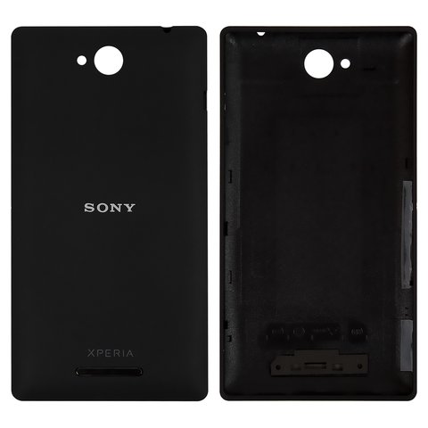 Задня панель корпуса для Sony C2305 S39h Xperia C, чорна
