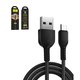 USB кабель Hoco X20, USB тип-A, micro-USB тип-B, 100 см, 2,4 А, чорний, #6957531068822