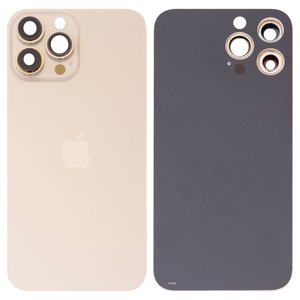 Задняя панель корпуса для iPhone 13 Pro Max, золотистая, со стеклом камеры, Gold, small hole