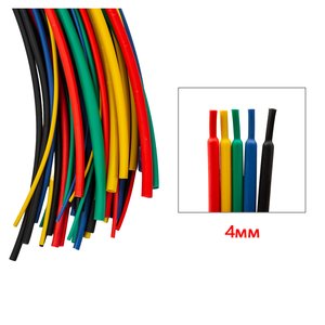 Термоусадочная трубка, 1 м, 4,0 мм, красная