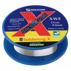 Припій Mechanic XW5, Sn 42%, Bi 50%, Cu 8%, 0,5 мм, 40 г, безсвинцевий