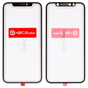 Скло корпуса G+OCA PRO для iPhone X, з ОСА плівкою, чорне