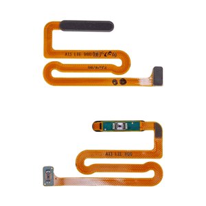 Шлейф для Samsung A135 Galaxy A13, A137 Galaxy A13, кнопки ввімкнення, для сканера відбитка пальця Touch ID , чорний