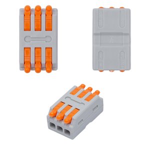 Клема швидкого монтажу  D3 3, прохідна, 0,08–2.5 мм², 250 В, 32A, тип 2
