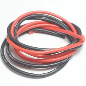Провід в силіконовій ізоляції 13AWG, 2,5 мм², 1 м, чорний, UL3135
