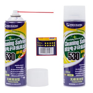 Очищувач Mechanic 530 LH , для чищення плат, 550 мл, жовто синій, антистатичний