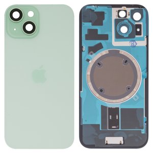 Задняя панель корпуса для iPhone 15, зеленая, со стеклом камеры, HC