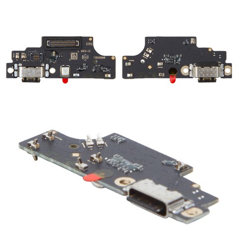 Шлейф для Xiaomi Poco M6 Pro 4G, Redmi Note 13 Pro 4G, коннектора зарядки, с компонентами, Original PRC , плата зарядки