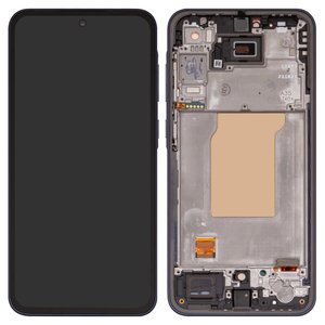 Дисплей для Samsung A356 Galaxy A35 5G, синий, с рамкой, Оригинал переклеено стекло , navy