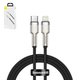 USB кабель Baseus Cafule Series Metal, USB тип-C, Lightning, 200 см, 20 Вт, чорний, в нейлоновому обплетенні, #CATLJK-B01