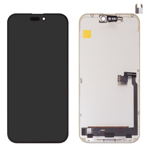 Дисплей для iPhone 16 Pro Max, черный, с рамкой, HC, без микросхемы, OLED , DD OLED soft, 120Hz