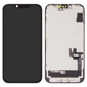 Дисплей для iPhone 14, чорний, з рамкою, High Copy, без помилки, OLED , ZY OLED OEM hard, diagnosable