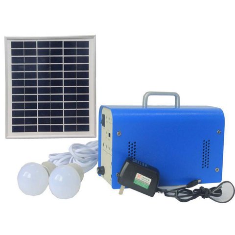 Estación de energía solar portátil DC 10 W, 12 V 7.2 Ah, Poly 18 V 10 W